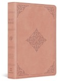 ESV Value Large Print Compact Bible (Trutone, Blush Rose, Fleur-De-Lis Design)