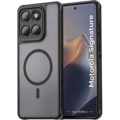 Husa pentru Motorola Signature, Matte MagSafe, Protectie 360&deg;, Anti-Soc, Negru