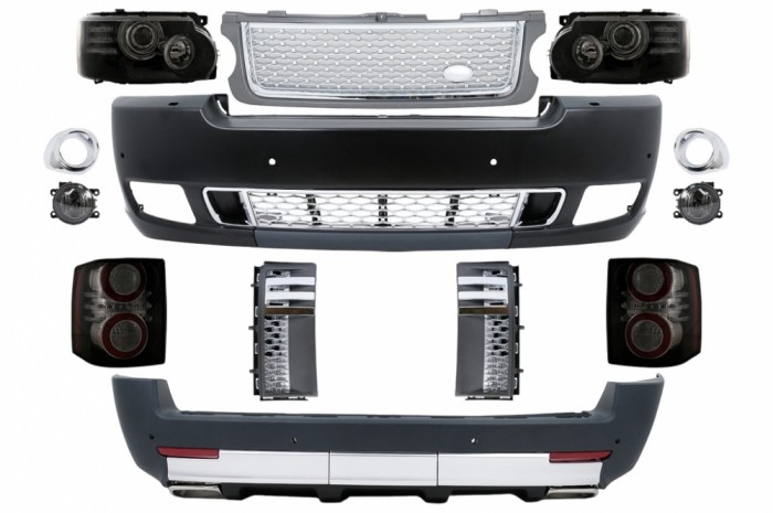 Pachet Exterior Autobiography Design Land Range Rover Vogue L322 (2002-2012) Grile Negru Argintiu Performance AutoTuning