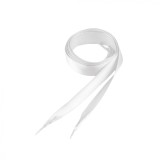 Sireturi plate satinate Crisalida, 2 bucati, 1.9 x 110 cm, Alb