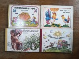 Lot 4 Cărți Vintage Copii Cartonate - Povești Ilustrate Retro, Ediții Vechi