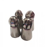 Cumpara ieftin Set 4 Duiuri Inox Ornat Prajituri, Torturi, Cupcake, Decorare, 5.5 cm, 3cm Diametru, Varf Ascutit