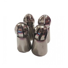 Set 4 duiuri ornat din inox, Russia, 5.5 cm, 136COF