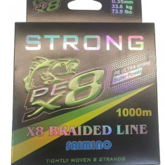 Fir Textil Strong PEX8 Saimino Power, 1000m Verde Kaki, 0.30mm 29.4Kg