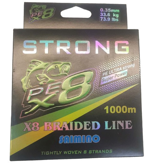 Fir Textil Strong PEX8 Saimino Power, 1000m Verde Kaki, 0.20mm 16.7Kg