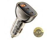 Incarcator Auto Toocki 2C+A 80W 3A 1 x USB-A - 2 x USB-C Negru TCC2C 1A-XF01