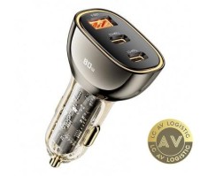 Incarcator Auto Toocki 2C+A 80W 3A 1 x USB-A - 2 x USB-C Negru TCC2C 1A-XF01