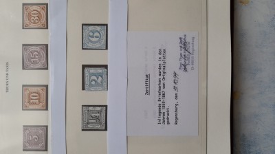 1859-Th. und tax. Mi18-25+35-43 Rep. cu certif. de autent. 1994-guma orig. MNH foto