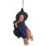 Figurina Halloween Vrajitoare Befana polirasina textil multicolor II cm 10x6x18 H