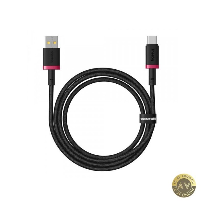 Cablu Date si Incarcare USB-A - USB-C Baseus Dura Series 60W 2m Rosu P10377802U01-03