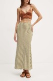 Bardot fusta ISADORE culoarea verde, maxi, evazati, 59264SB5