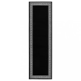 vidaXL Covor traversă, negru cu motiv, 60x200 cm, BCF 332017