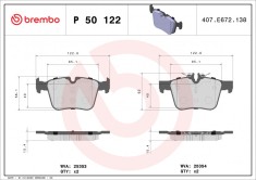 BREMBO P 50 122 PRIME LINE set placute frana,frana disc foto