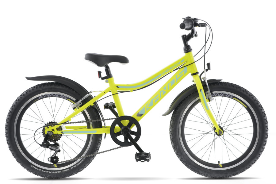 Bicicleta copii 7 - 10 ani Kands® Smart Roata 20” 115-140 cm inaltime,  Galben | Okazii.ro
