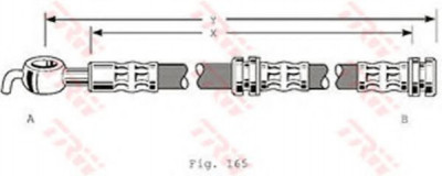 Conducta / cablu frana MITSUBISHI CARISMA (DA) (1995 - 2006) TRW PHD347 foto