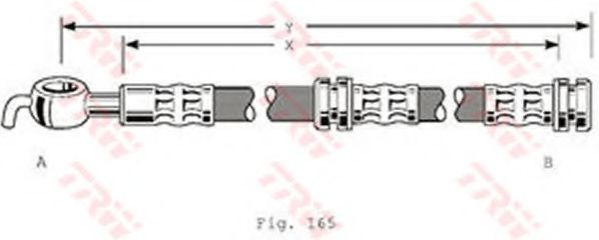 Conducta / cablu frana MITSUBISHI CARISMA (DA) (1995 - 2006) TRW PHD347