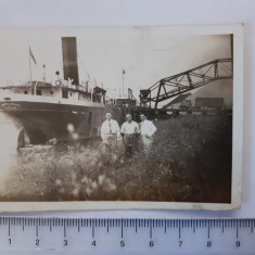 Fotografie interbelică cu vaporul James Watt of Fairport