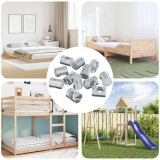 vidaXL Piulițe cilindrice 12 pcs Argintiu M6 x 13 mm Metal 864425