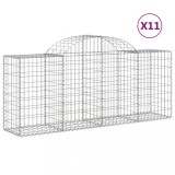 Cumpara ieftin Cosuri gabion arcuite 11 buc, 200x50x80/100 cm, fier galvanizat