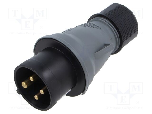 Conector alimentare AC trifazat AMPHENOL IP&amp;S 16A 4 pini tată IP44