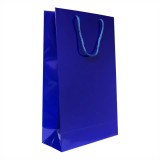 Pungi Cadou Albastre Paper Craft 23x38x10 cm - Set 10 Buc, Hartie Cretata 250g/mp, Plastifiate, Manere Snur
