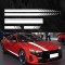 Stickere tuning auto racing stripes v1, set 5 bucati, alb, pentru laterale, capota si oglinzi, 190 cm, folie oracal rezistenta exterior