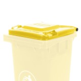 Capac galben Mirpol pentru container de gunoi de 120 litri, HDPE