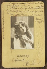 (193) FOTOGRAFIE TIP CARTE POSTALA - UNGARIA - PORTRET FATA - STAMPILA 1905 foto
