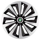 Cumpara ieftin Set 4 capace roti Fox Gri-Negru R17 pentru gama auto Skoda, Autohelix MSA