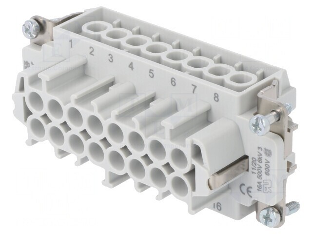 Conector HDC Mamă 500V 16A 16P 2,5mm2