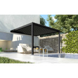 Pergola DELUXE Bioclimatica Motorizata Led, Pavilion 3x4x2.5metri, Premium, Aluminiu