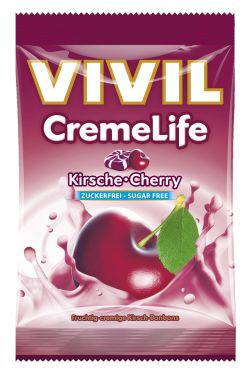 Bomboane cremoase Vivil Creme Life Cirese fara zahar 110g