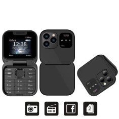 Mini telefon flip P9 PRO, FM, Afisaj mic foto