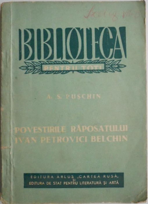 Povestirile raposatului Ivan Petrovici Belchin &ndash; A. S. Puschin