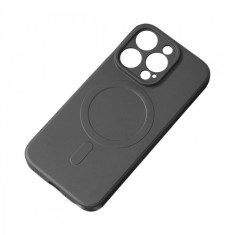 Husa MagSafe pentru Apple iPhone 15 Pro, OEM, Silicone, Neagra foto