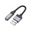 Adaptor Audio USB-A - 3.5mm HOCO UPA32D, Negru