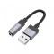 Adaptor Audio USB-A - 3.5mm HOCO UPA32D, Negru