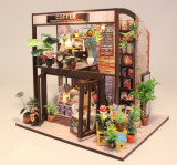 Cumpara ieftin Casa in miniatura 3D, Coffee house, DIY, 18x20x19.7cm, Oem