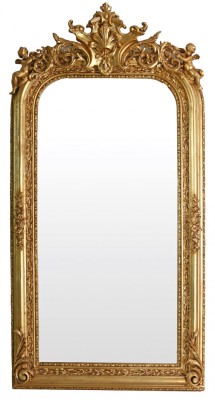 Oglinda Rococo aurie cu ingerasi CAT243 foto