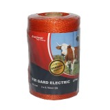 Rola fir gard electric 250 m, 2 mm, insertii metalice 3 x 0.16 mm SS, portocaliu, rezistenta 11 ?/m, rupere 45 kg, Breckner Germany