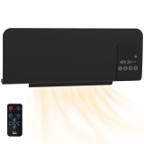 HOMCOM Aeroterma de Perete Oscilatoare pentru Casa si Birou cu Temporizator 12h si 2 Modalitati de Incalzire, 54.5x12x21.5 cm, Negru