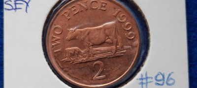 GUERNSEY 2 PENCE 1999 VACI AUNC foto