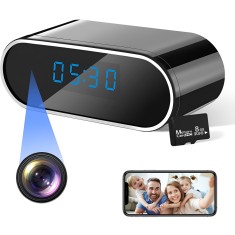 Camera Spion in Ceas WiFi 1080P Full HD cu Card 8GB Inclus, Vedere Nocturna, Detectare Miscare, Alerte pe Telefon, Inregistrare Audio Video, Aplicatie