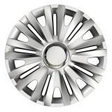 Capac roata auto Versaco Royal RC 13 inch argintiu, pentru jante din otel, ABS rezistent, montaj rapid, 1 bucata, protectie impotriva murdariei