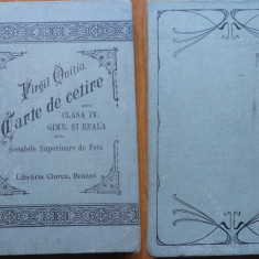 Virgil Onitiu , Carte de cetire , Libraria Ciurcu , Brasov , 1895 , bibliofila