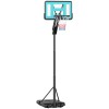 Cos de Baschet Reglabil SPORTNOW Antiruptura, Inaltime 146-236 cm, Baza Greu cu Roti