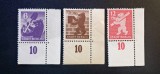 Germania (1945, Zona de Ocupație aliata) -"Ursul Berlinez" (6Pf, 10Pf, 12Pf) cu Margini și Numere de Poziție "10" (MINT / Neștampilat) CLK1
