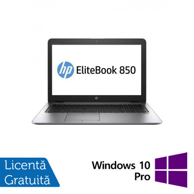 Laptop Refurbished HP EliteBook 850 G3, Intel Core i7-6500U 2.50GHz, 8GB DDR4, 256GB SSD, 15.6 Inch Full HD, Webcam + Windows 10 Pro NewTechnology Med foto