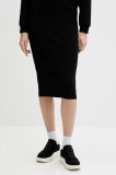 Armani Exchange fustă culoarea negru, midi, creion, XW001302 AF10352