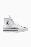 Converse teniși de piele femei, culoarea alb